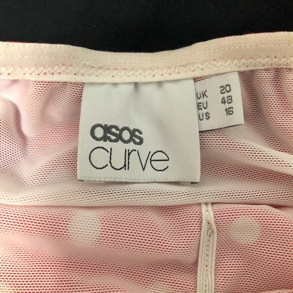 ASOS Curve red and white polka dot bathing suit - Picture 4 of 5